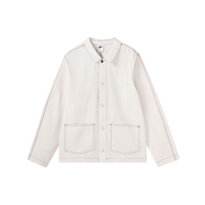 Спортивная одежда, однотонная куртка с воротником, мужские куртки Phantom White FD9899-030