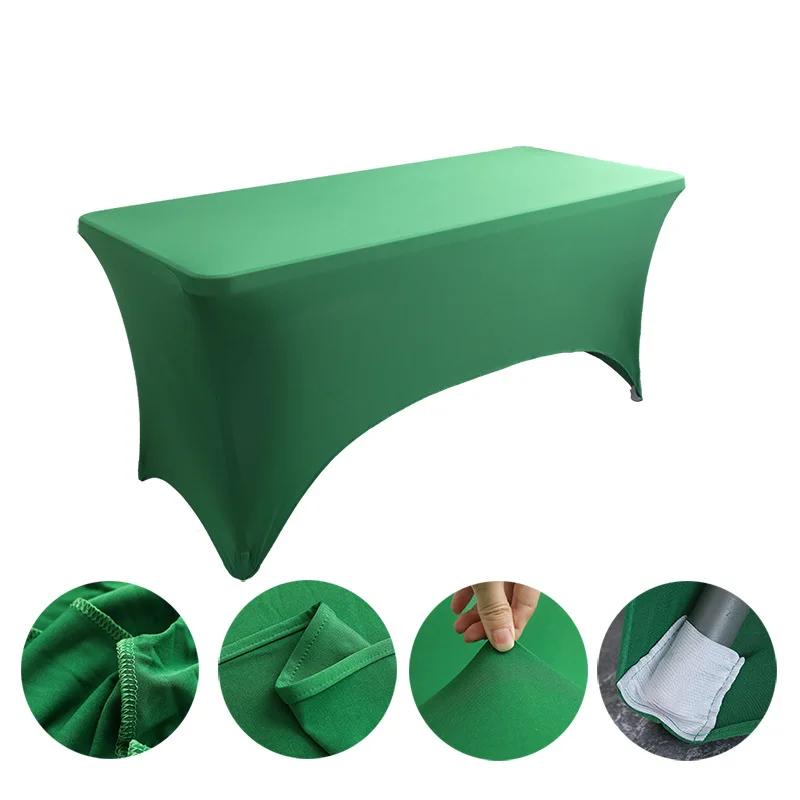 4/5/6/8FT Stretch Spandex Table Cover, Elastic Stretchable Patio Tablecloth Protector for Party Banquet Wedding Christmas Events