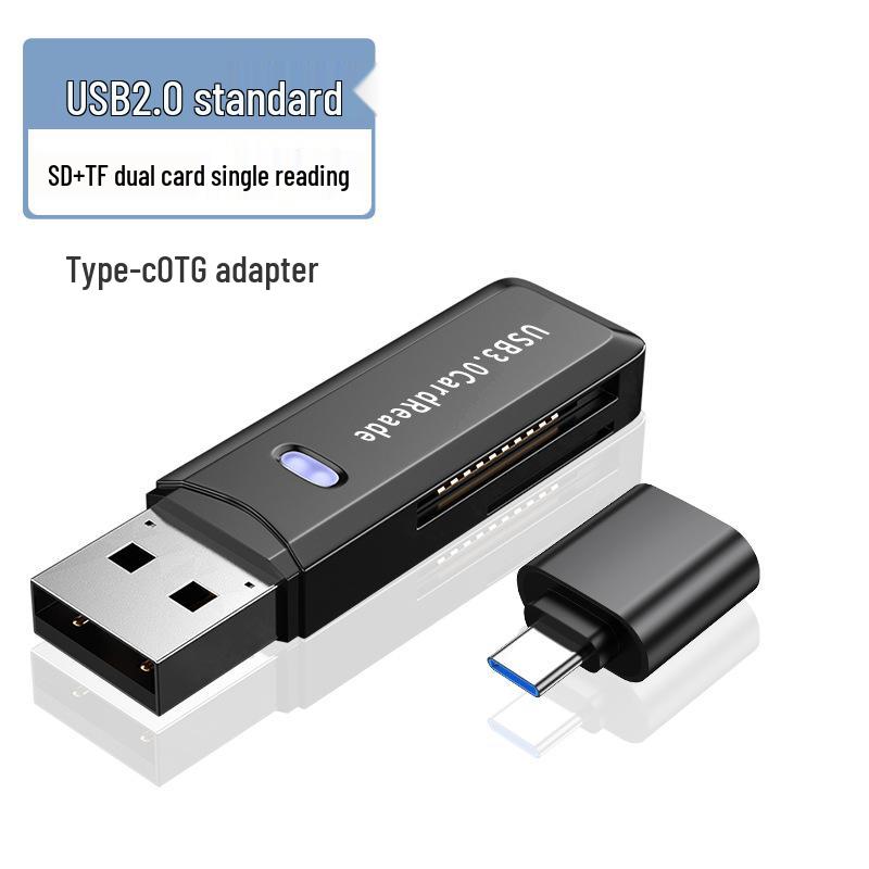 Высокоскоростной кард-ридер USB 3.0 и Type-C: Совместимость с TF/SD для телефонов, камер и компьютеров
