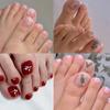 Маникюрный инструмент Искусственные носимые кончики ногтей Цветок Квадратная голова Пальцы на ногах Накладные ногти Накладные ногти