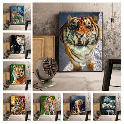 Тигр Аниме Индивидуальные Diy Алмазная картина Крест Stitch30x30CM Алмазная мозаика