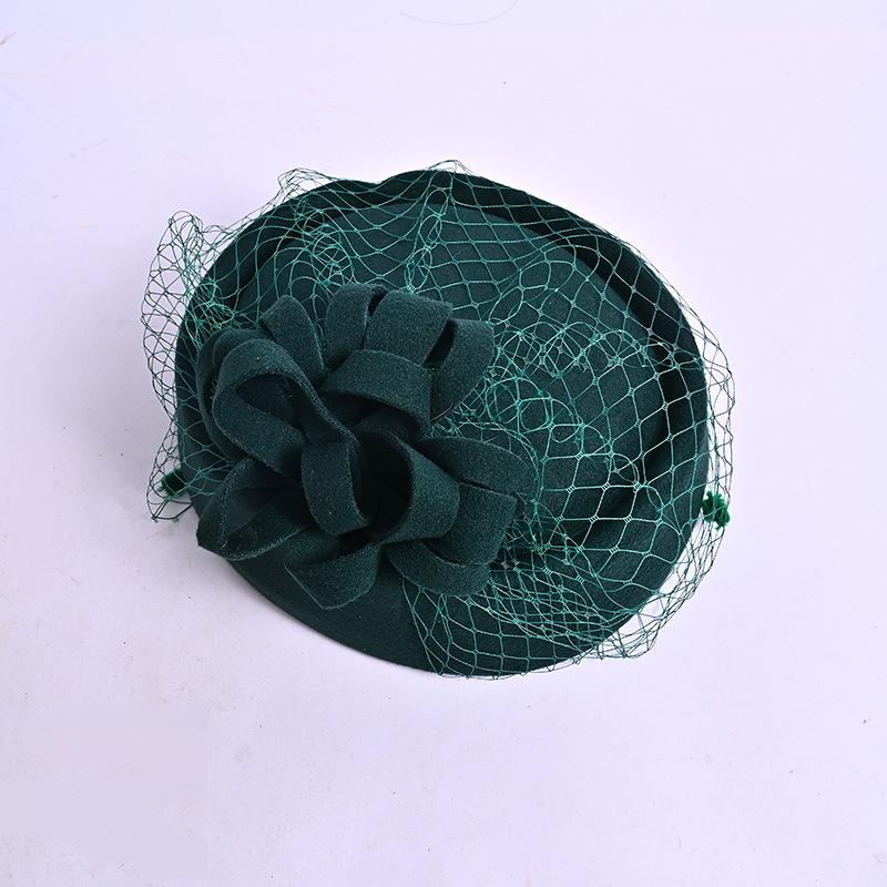 British Style Elegant Women S Solid Small Formal Hat For Autumn Winter
