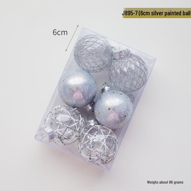 42pcs Electroplated Shiny Christmas Tree Baubles - Creative Hanging Ornaments for Festive Decoration