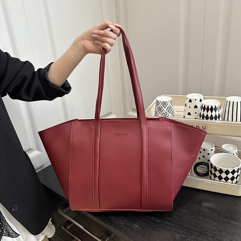 Минималистичный набор сумок-тоут с принтом букв из ПУ, на молнии, на плечо для женщин для покупок и повседневного использования