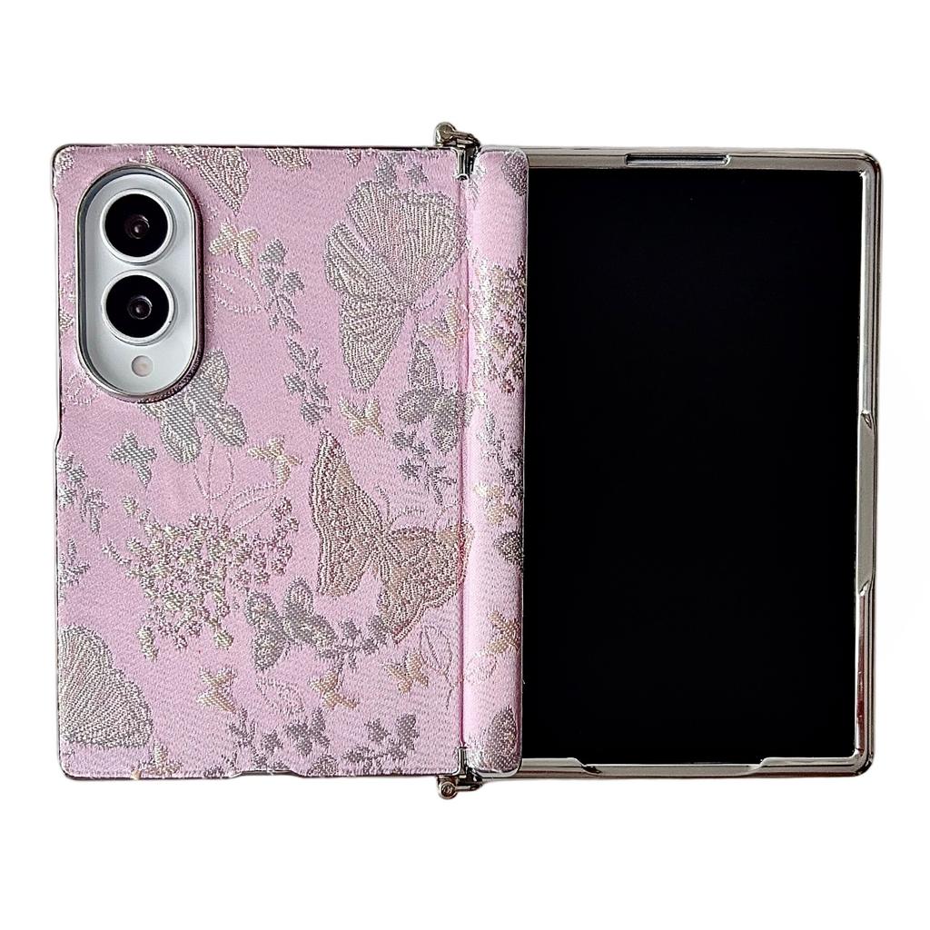 Применимо к чехлу для мобильного телефона Samsung Zfold1 вышивка бабочкой ZFOLD1 широкий складной с передней рамкой боковой застежкой центральная ось чехол