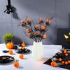 1/2/3Pcs Halloween Pumpkin Branch Spooky Black Artificial Tree Branch Home Office Holiday Party Indoor Outdoor Fake Plants Pick Decoration