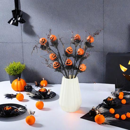 1/2/3Pcs Halloween Pumpkin Branch Spooky Black Office Holiday Party Indoor Tree Branch Home Outdoor Fake