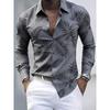 Men S Long Sleeve Shirt 3d Print Casual Stretch Shirt