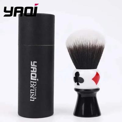 YAQI Casino Clubs 26мм Синтетический ворс Ручка из смолы Узел Хаски Кисть для влажного бритья для мужчин