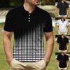 Men's Golf Shirt Casual Sports V Neck Ribbed Collar Short Sleeve Fashion Casual Solid Color Plain Spring & Summer Regular Fit