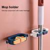 Wall Mounted Mop Organizer Broom Holder Strong Load-bearing Non-Slip Design Waterproof Mop Storage Rack Broom Hanger Hook
