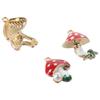 20pcs Alloy Enamel 5 Shapes Red Mushroom DIY Jewelry Crafts Making  Women