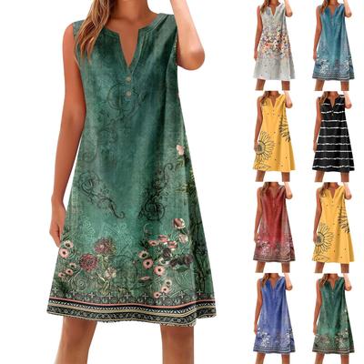 Женское хлопковое и льняное платье, летнее, без рукавов, удобное, для путешествий, пляжное, модное, весенне-летняя одежда для отдыха