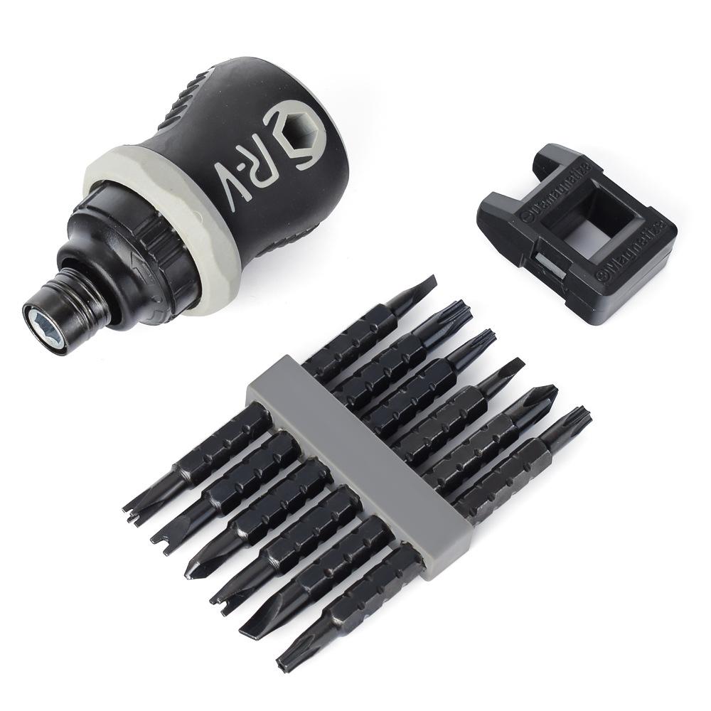 Набор многоцелевых отверток с трещоткой и крестообразными наконечниками 13 в 1