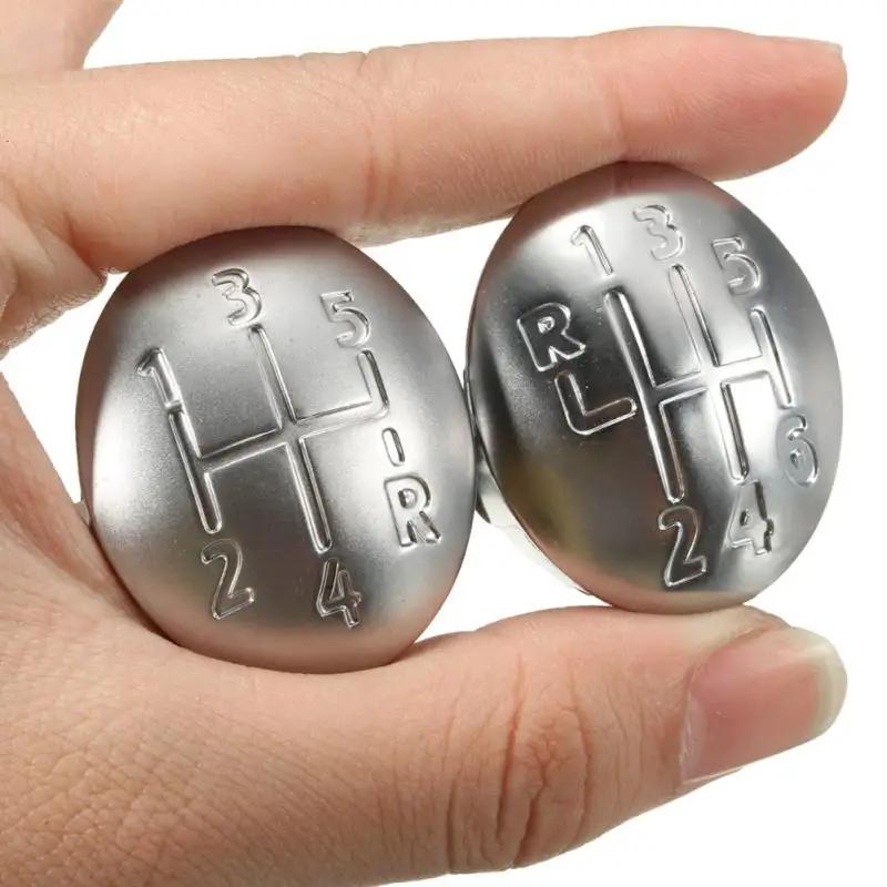 1/2 шт. шт. 5/6 скоростная автомобильная ручка переключения передач крышка рычага головки для Clio Megane Scenic Twingo хромированная машина