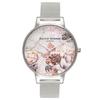 Olivia Burton Marble Floral Quartz Watch with Multicolor White Women's Dial, OB16CS10,