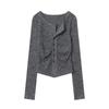 Autumn Women's Blouse Sexy Temperament Knitted Cardigan Single-breasted Long-sleeved Tide Top