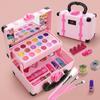 Children Girl Princess Makeup Cosmetics Box Makeup Toys Set Lipstick Eyeshadow Safe Children Non Toxic Toy Birthday Present