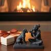 3D-печатная скульптура собаки и хозяина Статуя собаки и хозяина Настольная фигурка животного