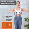 Pilates Resistance Band with 4 Loop Grips Chest Expander Stretching Band Muscles Strength Training Elastic Band Home Gym Full Body Workout Equipment