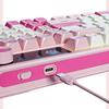 HP K500F Mechanical Feel Wired Keyboard, Quiet Multifunctional Knob for Office, Pink, 98-Key Layout