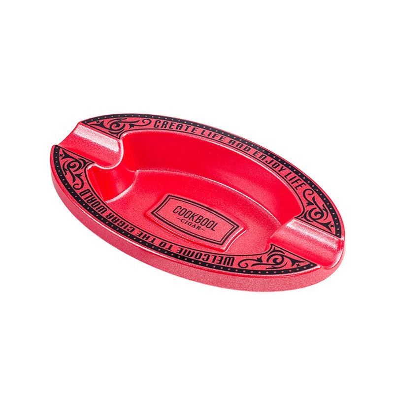 Elegant Dual Slot Melamine Cigar Ashtray - Lightweight and Portable Smoking Accessory