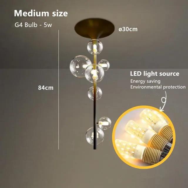 Nordic Luxury Restaurant люстры Glass Bubble Horn Ceiling Pendant Designer Restaurant Home Decoration Ceiling Pendant Lamp