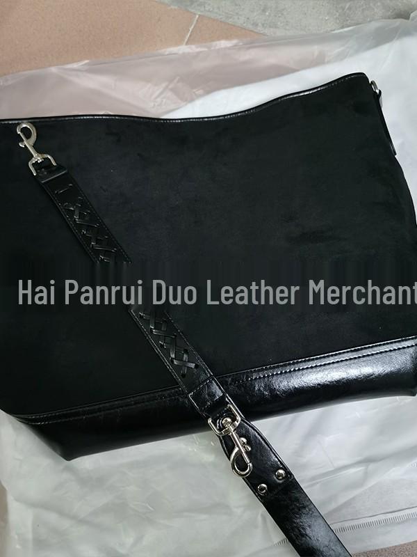 Замшевая сумка-хобо 2025: Натуральная кожа, Большая вместимость, На одно плечо, Осенне-зимняя сумка-тоут.