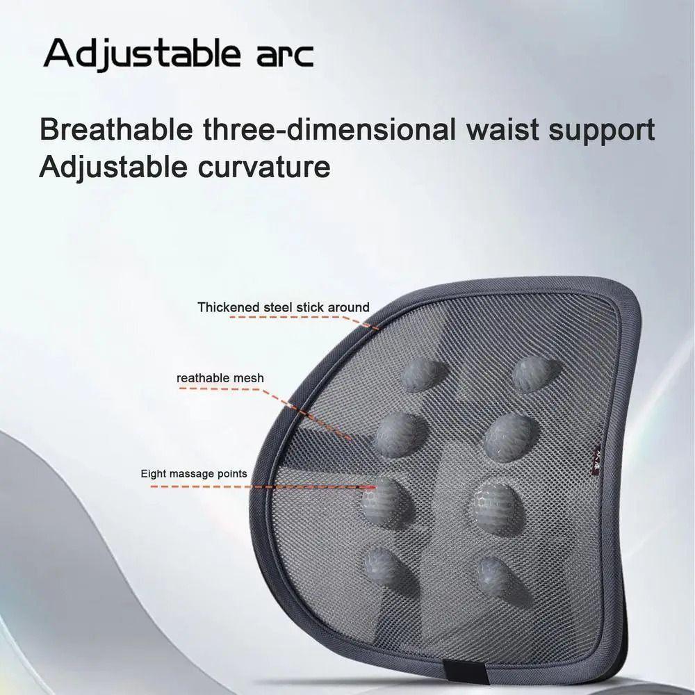 Mesh Car Lumbar Support Breathable Auto Pad Cushion Washable Lumbar Seat Pillow Summer