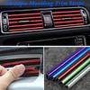 10 шт., автомобильная розетка для кондиционера, декоративная полоса, креативная полоса с зажимом, товары для интерьера, U-образная гальванизированная яркая полоса