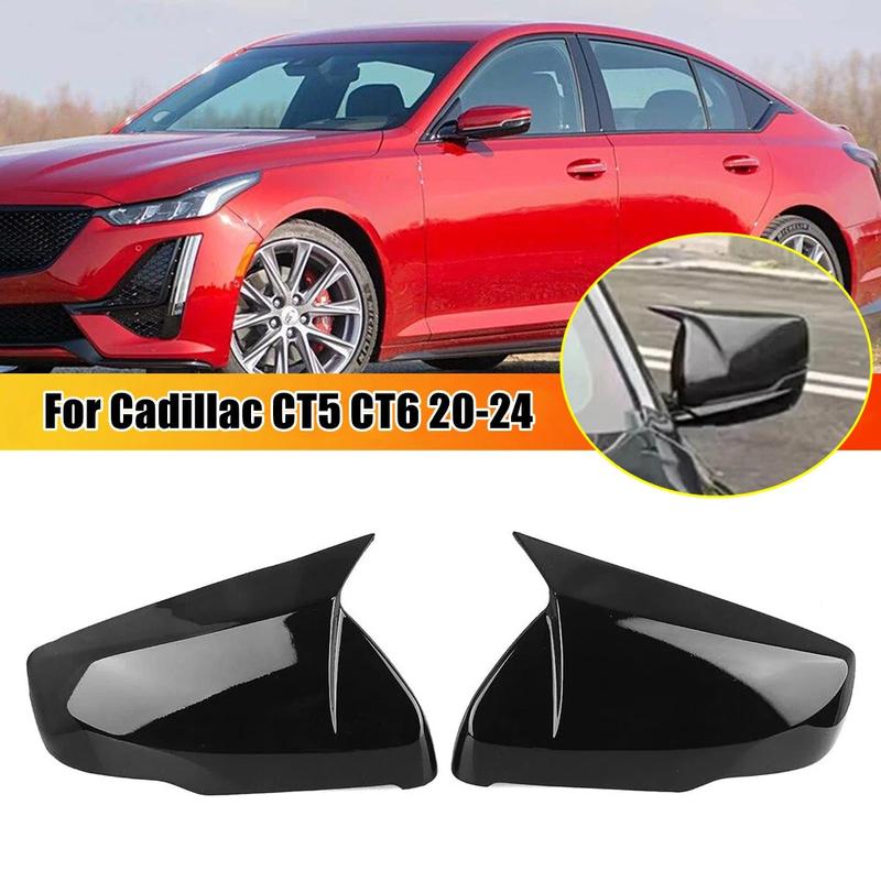 For US Cadillac CT5 CT6 -2024 Car Sticker Rearview Side Mirror Cover Wing Cap Exterior Case Trim Accessories Vehicle Decor