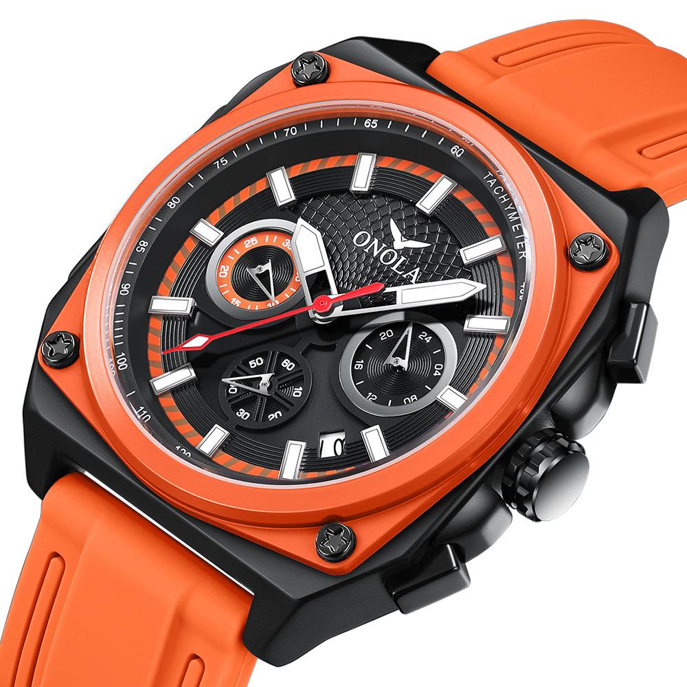 2024 New Watch Square Dial Men Fashion Business Waterproof Sports Watches Chronograph Luminous Leisure Quartz Wristwatch