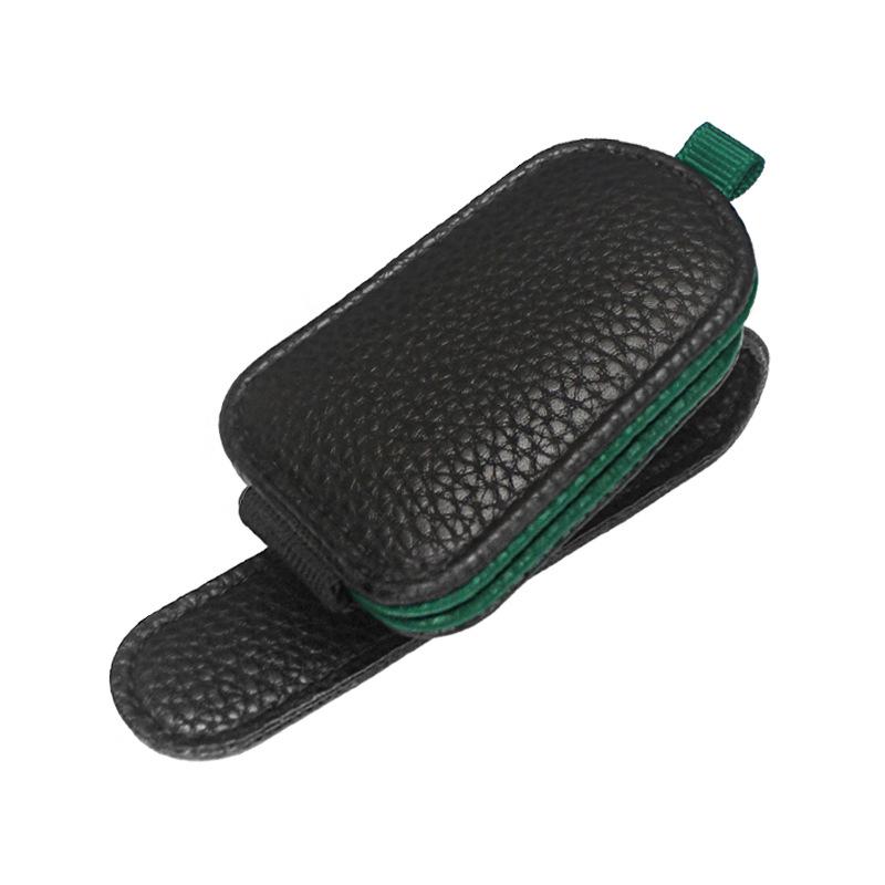 Новые держатели для солнцезащитных очков для автомобиля, магнитный зажим для солнцезащитных очков из натуральной кожи, зажим для автомобильного козырька, вешалка для очков