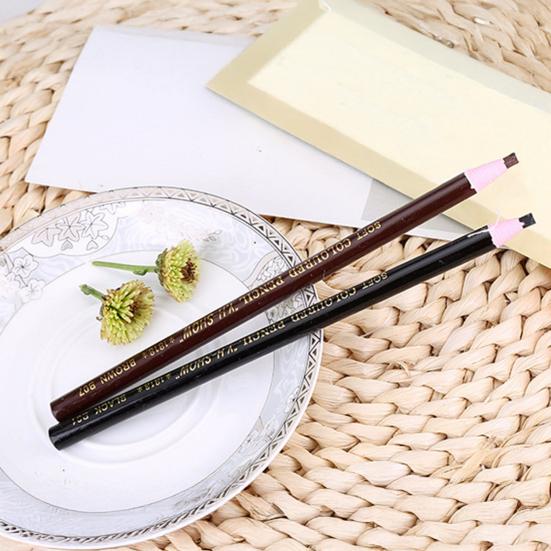 6 шт. Карандаш для бровей с отрывным грифелем на шнурке, Водостойкий, Устойчивый к поту, Натуральный, Стойкий, Не размазывающийся, Женский карандаш для бровей для микроблейдинга