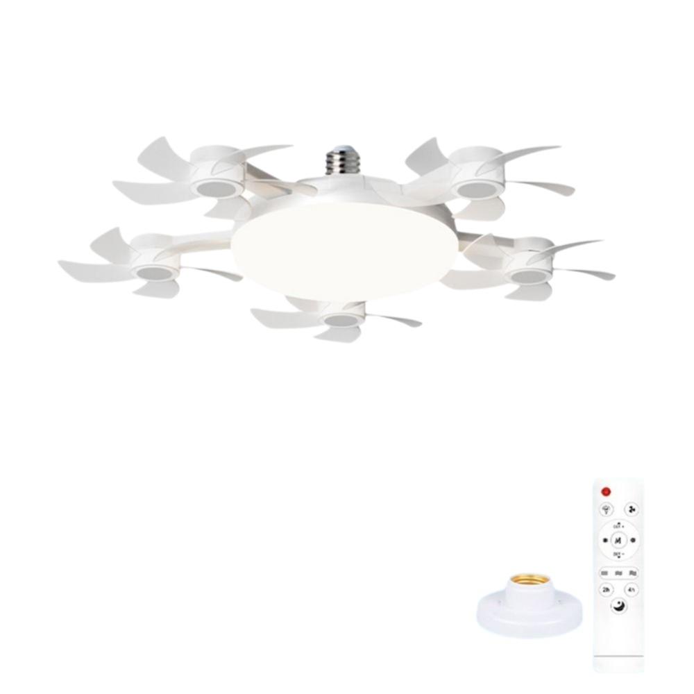 2 In 1 Hanging Fan with LED Light 3 Lighting Modes Electric Cordless Fan  Bedroom