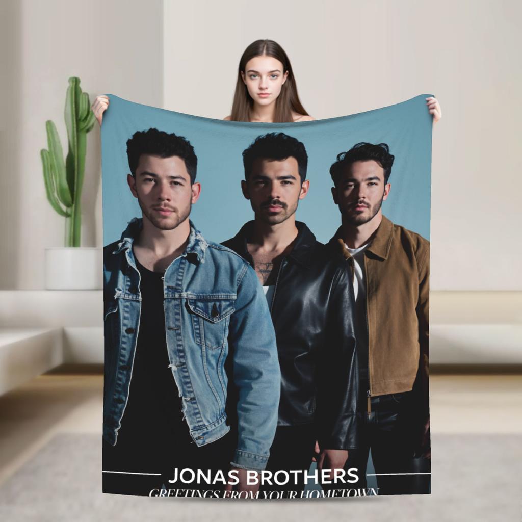 Joe Jonas  Plush Blanket Boy Girl J-Jonas Brothers  Flannel Throw Blanket For Couch Chair Sofa Bed Soft Warm Quality Bedspread