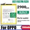 2900 mAh Replacement Battery Phone Backup Battery For OPPO A57 / A57M / A39 BLP619