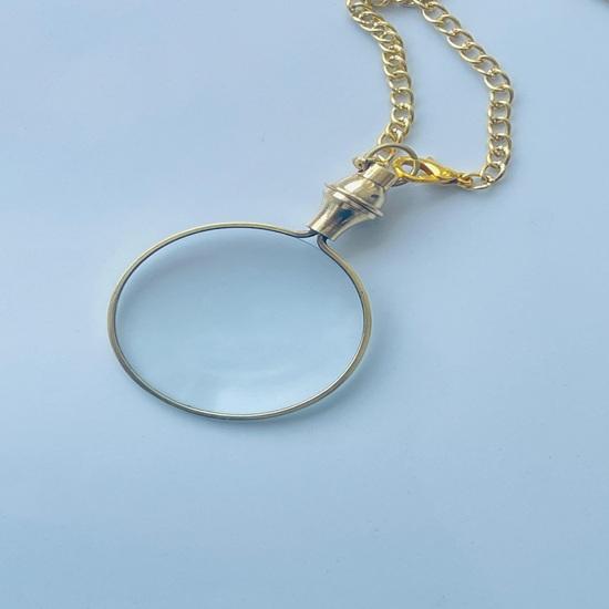 Кулон-лупа из латуни, миниатюрный стимпанк-шарм, подарок на день рождения, годовщину, свадьбу