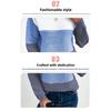 Autumn and Winter Knitted Sweater Women's Contrasting Color Spliced Round Neck Long Sleeved Pullover Top
