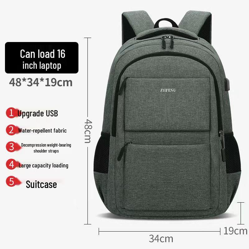 Мужской износостойкий школьный рюкзак из Оксфорда большой вместимости 16 дюймов