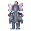 Розовый надувной костюм слона с большими ушами, для взрослых