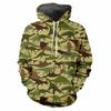 Trendy Men's Hoodie Printed Camouflage Patterns Digital Printing Casual Long Sleeved Hooded Thick Fabric Tops
