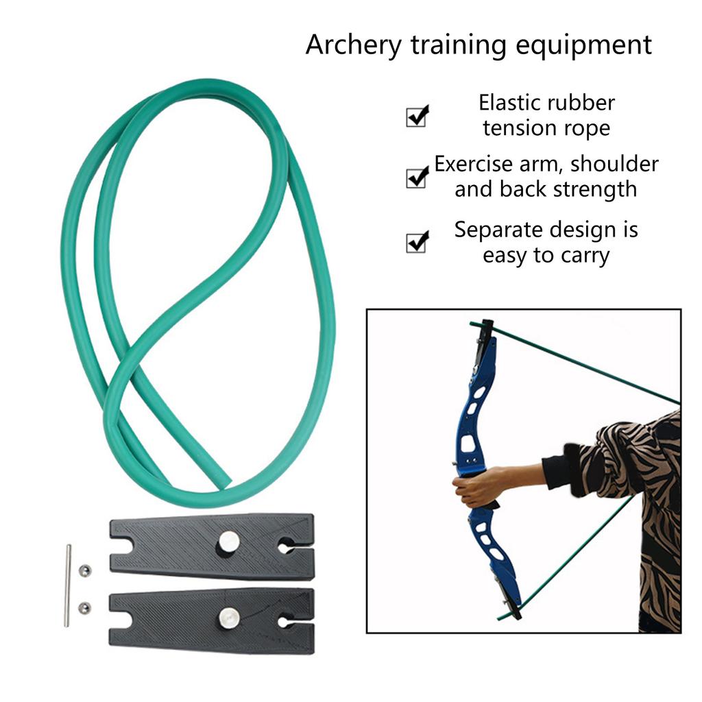 Archery Trainer Puller Grip Arm Force Strength Training Elastic Rope Archery Training Band Exerciser, Rubber Arrow Band