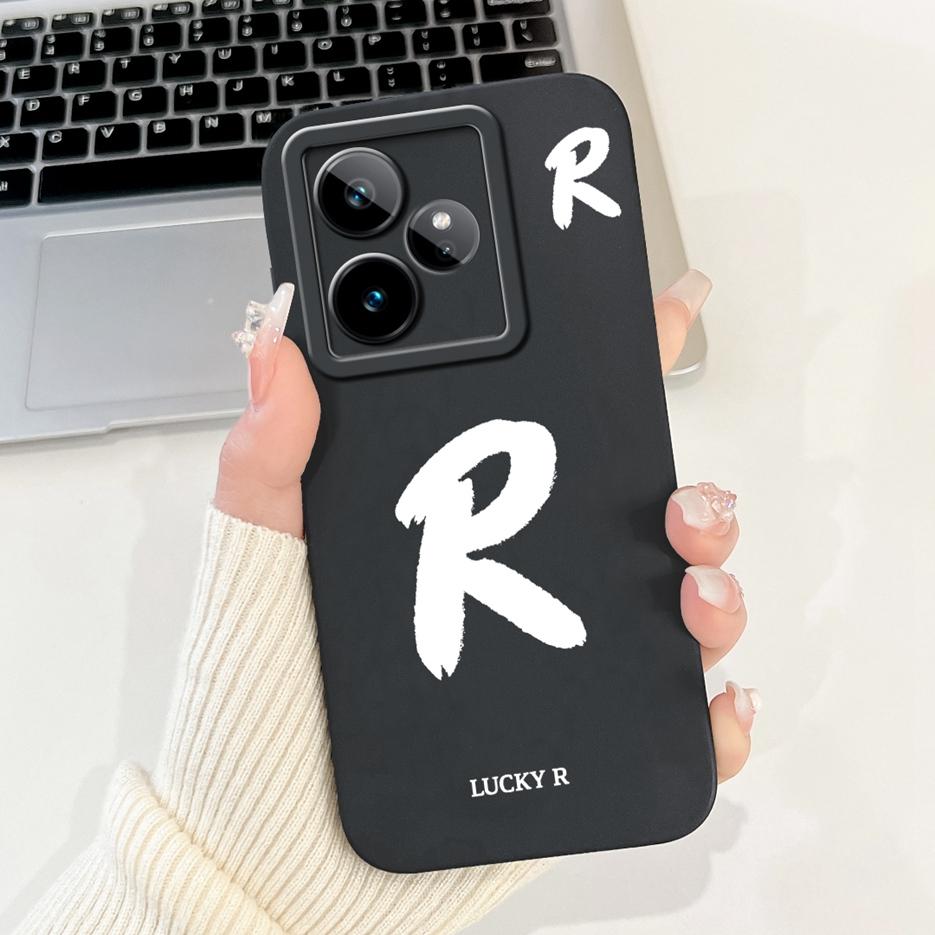 Чехол для Realme GT7 5G RMX5061 Милый Чехол с Счастливыми Буквами Мягкий ТПУ Матовый Чехол для Телефона Для Realme GT 7 Pro GT7 T 7T GT7T Fundas Coque