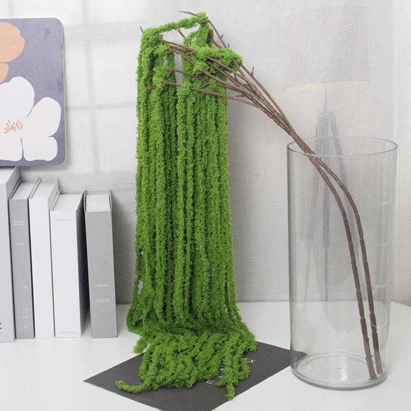 1PC Wool Wedding Decor Accessories Artificial Plants Soft Decoration Solid Party Simulated Long Spike Flower Wedding