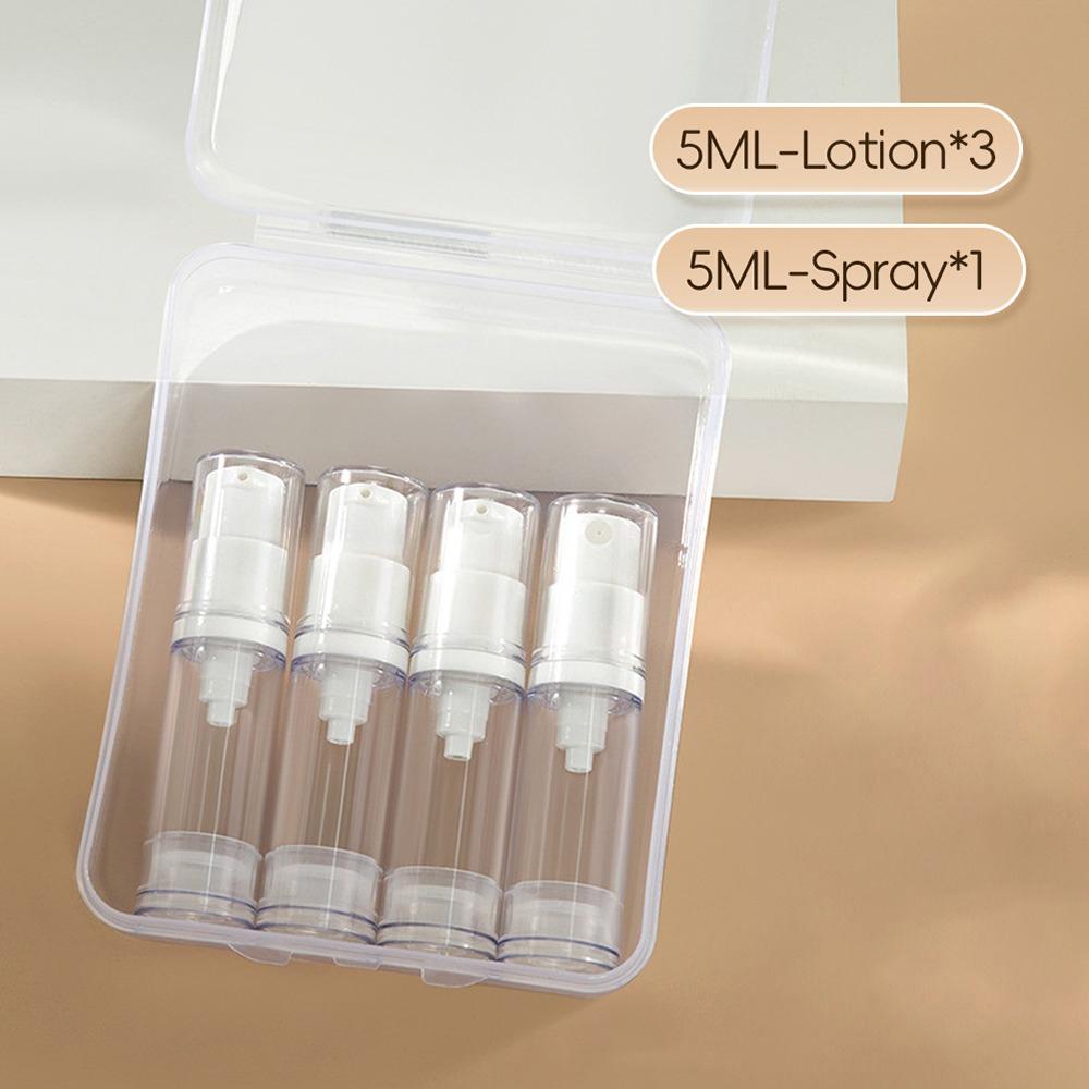 3/4Pcs 5-15ML Lotion Sprayer Bottle Empty Cosmetic Container Durable Travel Refillable Bottle