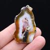 1Pc Energy Natural Agates Pendants with Amethyst, Fashion Handmade Irregular Druze Charms for Jewelry Making DIY Accessories Fit Necklaces Craft Gift