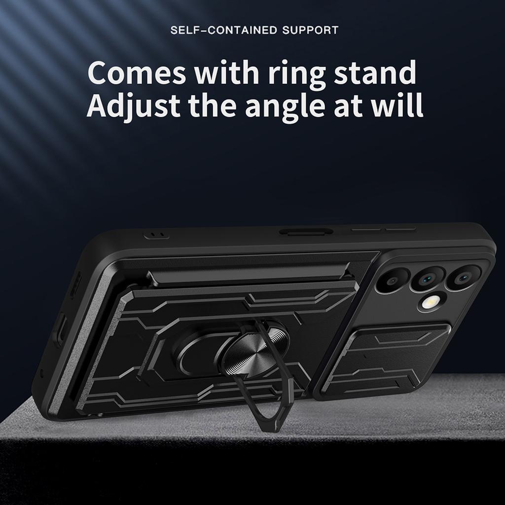 For Samsung Galaxy A16 5G/A16 4G Case PC+TPU Kickstand Phone Back Cover with Camera Slider