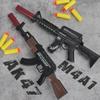 Мягкая пуля Мини AK47 M4A1 Игрушечный пистолет для запуска винтовки Выбрасыватель гильз Игрушечный пистолет Модель Детские рождественские подарки Игрушки для взрослых