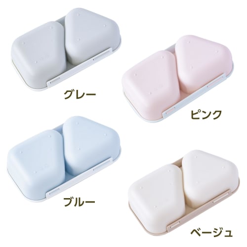 OSK Ланч-бокс Онигири, 465 мл, Мокко-бежевый, с прессованной формой, антибактериальный, с замком, можно использовать в микроволновой печи, LS-15, Сделано в Японии